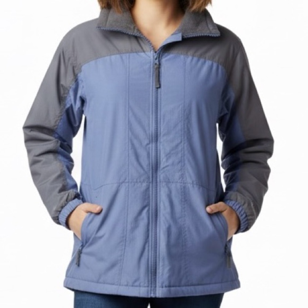 Columbia Interchange Core Blue Fleece-Lined Full-Zip Jacket M GUC Fall Layering